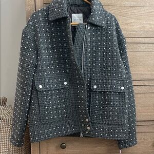 Avec les filled pearl embellished jacket